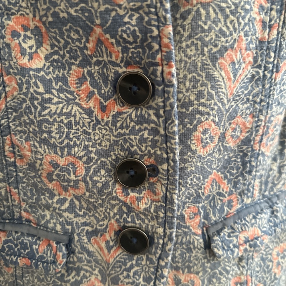 Free people Floral Printed Blazer Sz 6 - Picture 4 of 8